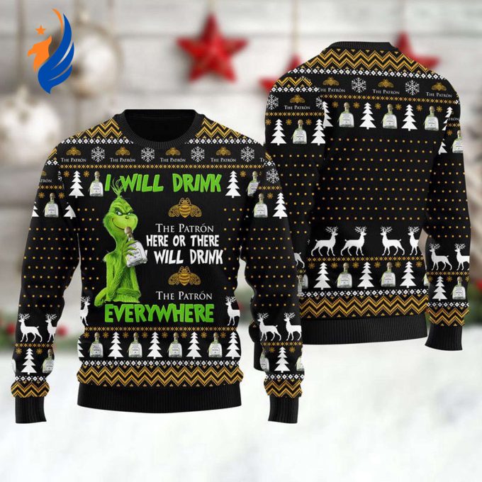 Get Festive with Patron Grinches Ugly Sweater – Perfect for Any Occasion! Get Festive with Patron Grinches Ugly Sweater – Perfect for Any Occasion!