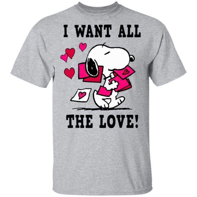 Peanuts Snoopy All the Love Valentine’s Shirt – Embrace the Cutest Valentine s Day Style!