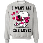 Peanuts Snoopy All the Love Valentine’s Shirt – Embrace the Cutest Valentine s Day Style! Peanuts Snoopy All the Love Valentine’s Shirt – Embrace the Cutest Valentine s Day Style!