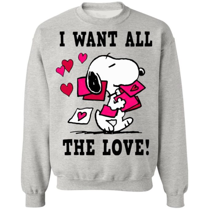 Peanuts Snoopy All the Love Valentine’s Shirt – Embrace the Cutest Valentine s Day Style!