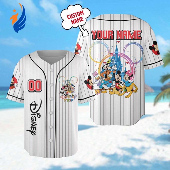 Custom Mickey and Friends Baseball Jersey – Mouse Castle Basketball – Magic Kingdom Team Outfit for Family Trip Custom Mickey and Friends Baseball Jersey – Mouse Castle Basketball – Magic Kingdom Team Outfit for Family Trip