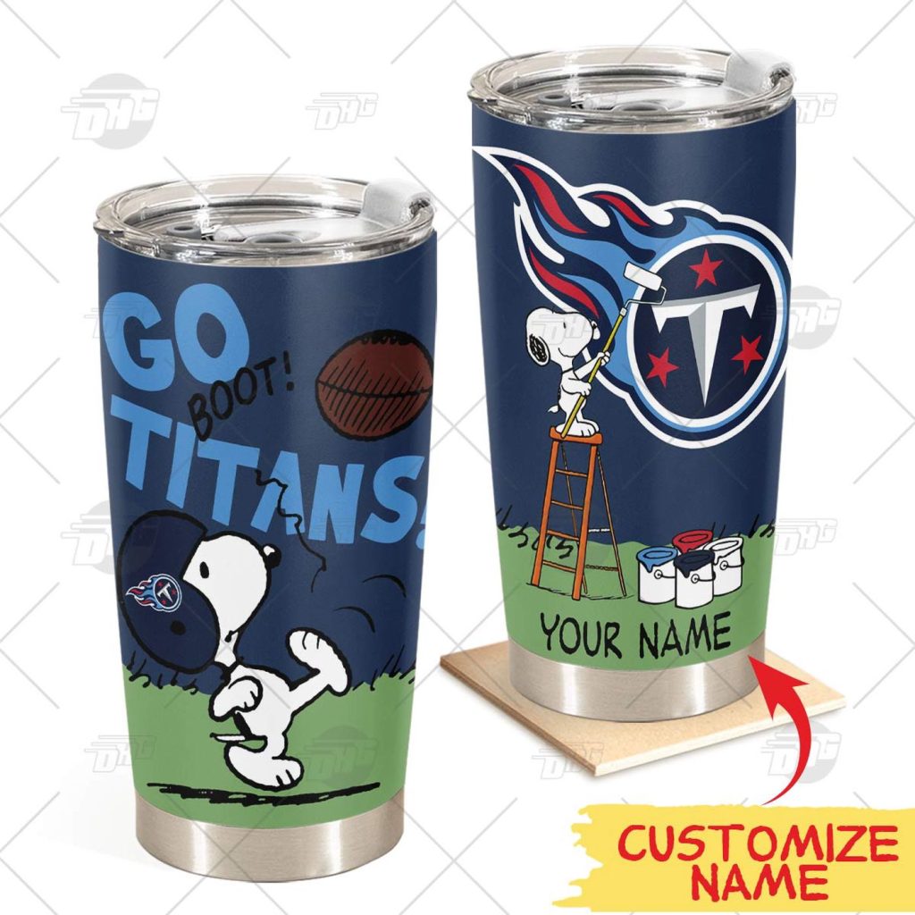 Personalize NFL Tennessee Titans Tumbler Snoopy Stainless Steel Tumbler 20oz 30oz Best Gift Personalize NFL Tennessee Titans Tumbler Snoopy Stainless Steel Tumbler 20oz 30oz Best Gift