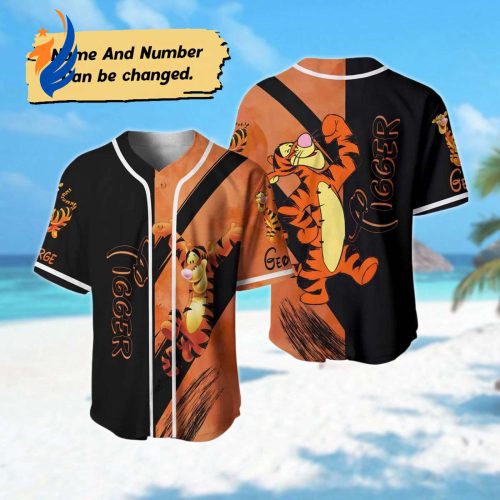 Customizable Tigger Baseball & Basketball Jerseys: Magic Kingdom Kid s Gift with Winnie The Pooh - Dancing Shirt