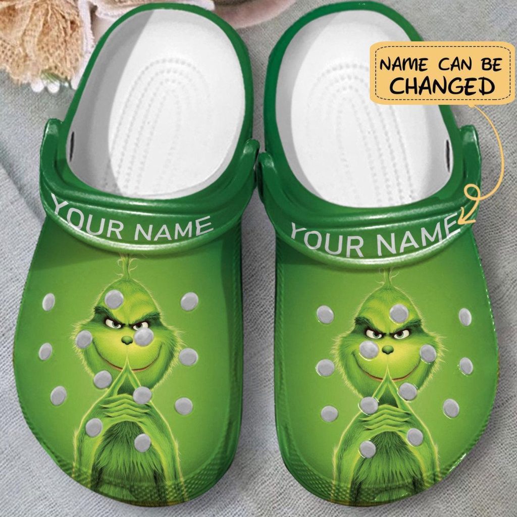 Personalized Amazing Grinch Christmas Clogs Personalized Amazing Grinch Christmas Clogs