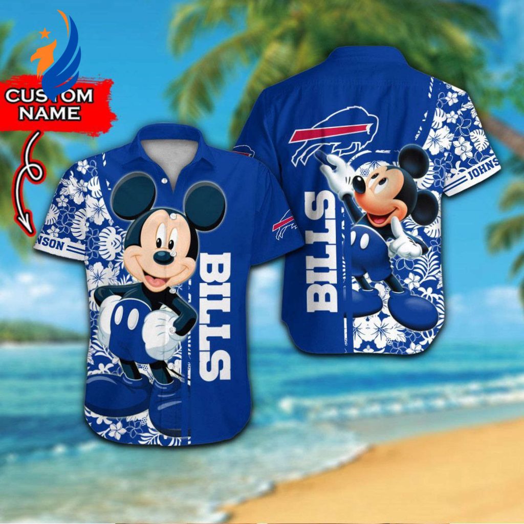 Custom Buffalo Bills & Mickey Mouse Hawaiian Shirt – Unique Personalized Design for Fans Custom Buffalo Bills & Mickey Mouse Hawaiian Shirt – Unique Personalized Design for Fans