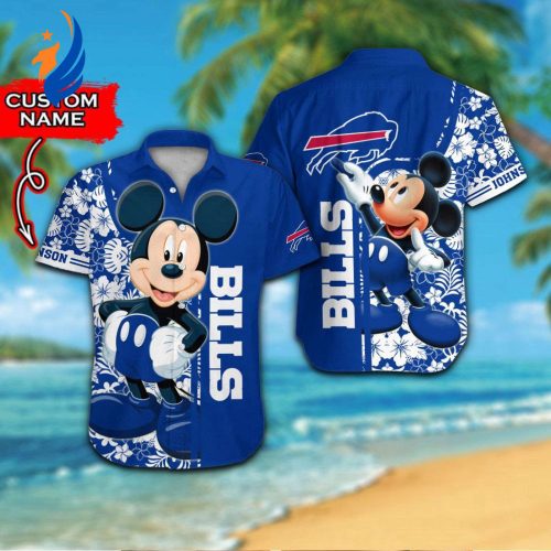 Custom Buffalo Bills & Mickey Mouse Hawaiian Shirt – Unique Personalized Design for Fans