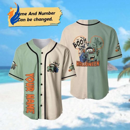 Custom Mickey Head Baseball Jersey – Horror Mater Halloween Shirt Racing & Magic Kingdom Theme