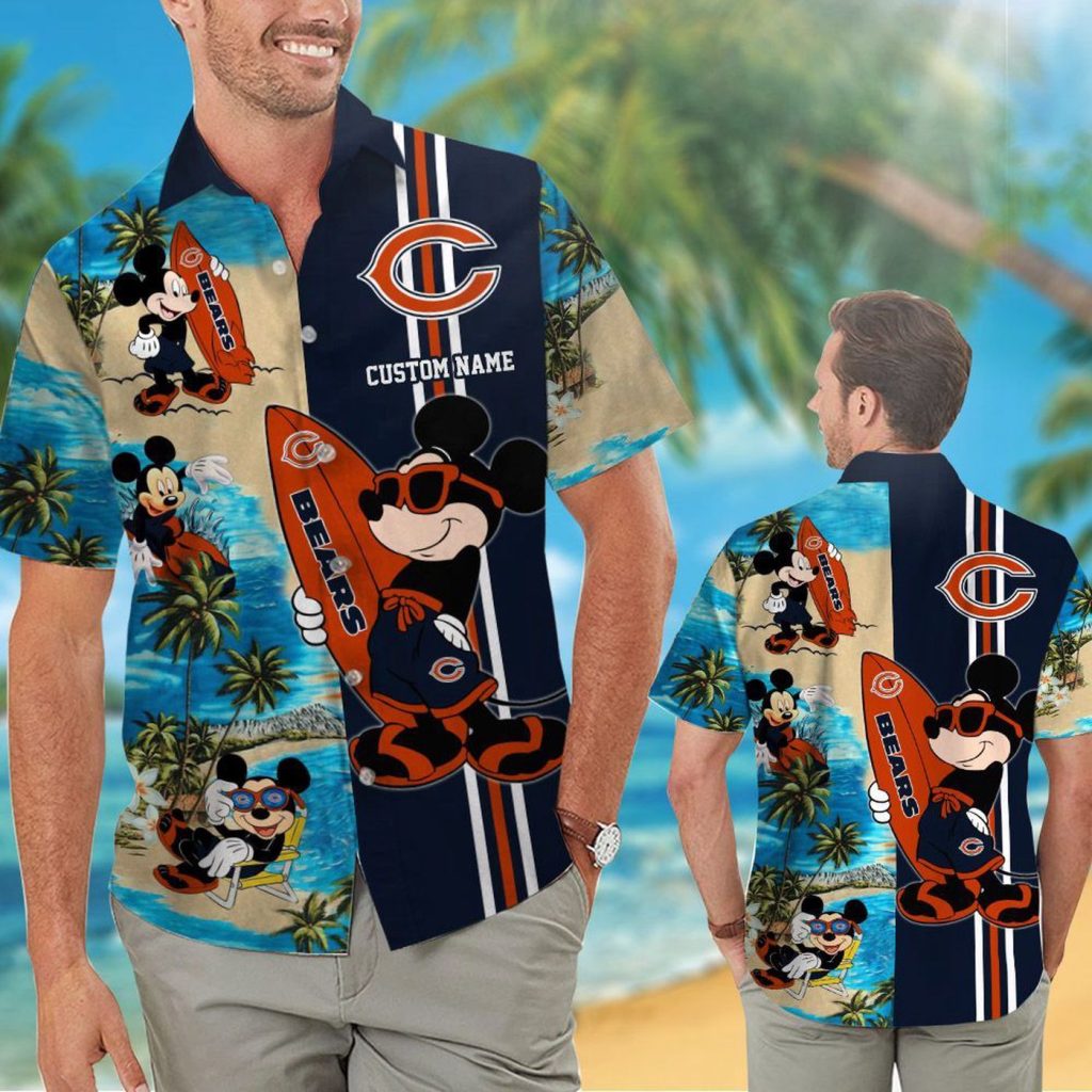 Chicago Bears & Mickey Mouse Hawaiian Shirt: Customized Fun & Stylish Apparel Chicago Bears & Mickey Mouse Hawaiian Shirt: Customized Fun & Stylish Apparel