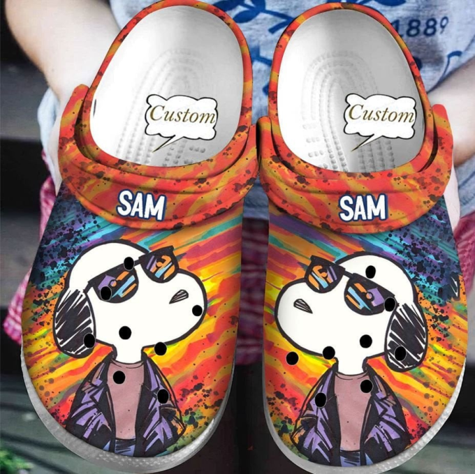 Personalized Cool Snoopy Colorful Clogs Shoes