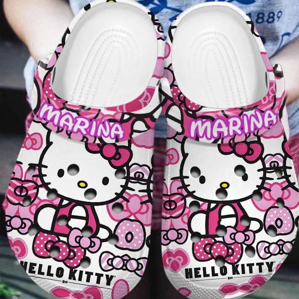 Personalized Cute Hello Kitty Pink Clogs Clogs Shoes Personalized Cute Hello Kitty Pink Clogs Clogs Shoes