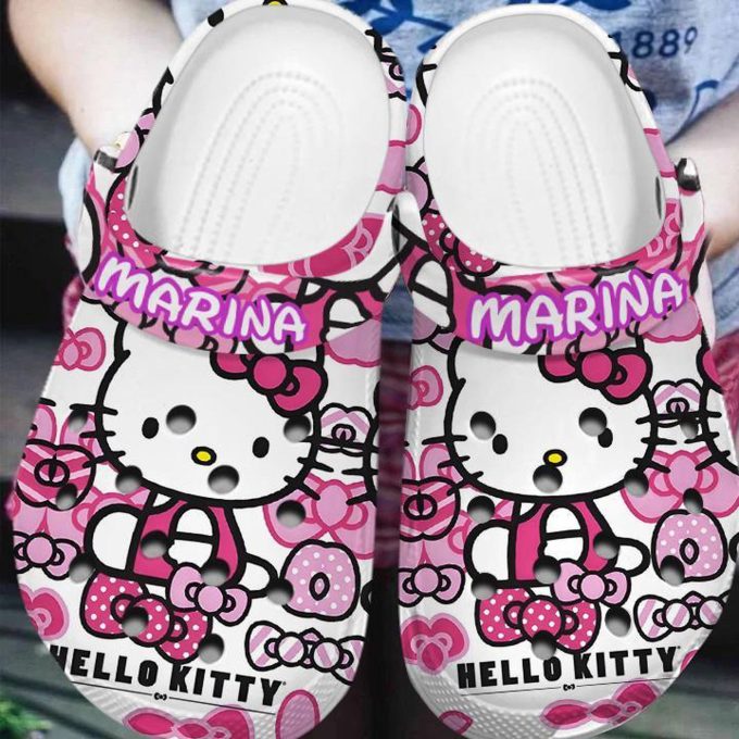 Personalized Cute Hello Kitty Pink Clogs Clogs Shoes Personalized Cute Hello Kitty Pink Clogs Clogs Shoes