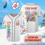 Custom Mickey Head Jersey: Elemental Baseball Team Shirt for Cartoon Family Trip Ember Wade & Magic Kingdom – Personalized! Custom Mickey Head Jersey: Elemental Baseball Team Shirt for Cartoon Family Trip Ember Wade & Magic Kingdom – Personalized!
