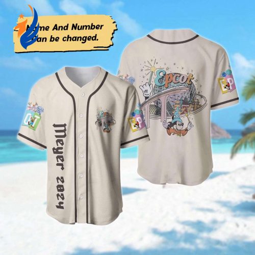 Personalized Epcot Since 1982 Baseball Jersey - Funny Mickey Mouse Basketball Shirt for Mickey Birthday Gift - Magic Kingdom Shirt for Kids & Adults