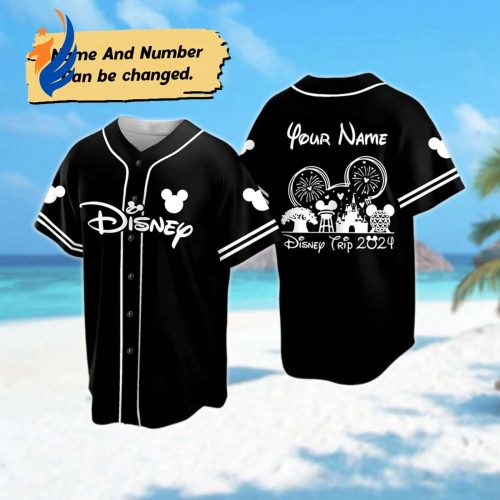 2024 Personalized Family Vacation Baseball Jersey - Mickey Mouse Ears Castle Basketball - Perfect Magic Kingdom Birthday Gift!