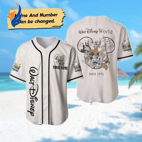 Personalized Family World Since 1971 Baseball & Mickey Mouse Ears Castle Basketball Jerseys - Magic Kingdom Birthday Gift for Kid