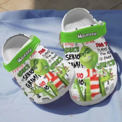 Personalized Funny Grinches Christmas Clogs Slippers