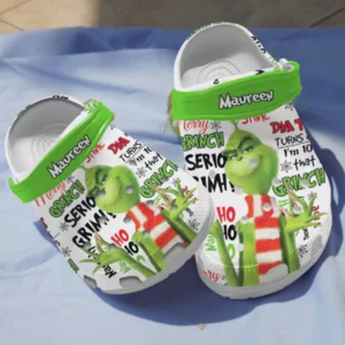 Personalized Funny Grinches Christmas Clogs Slippers