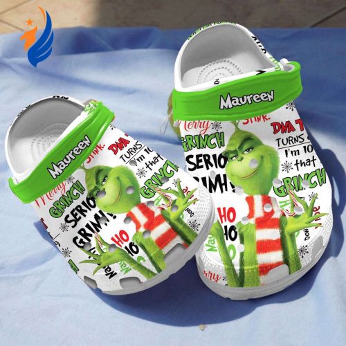 Personalized Funny Grinches Christmas Clogs Slippers