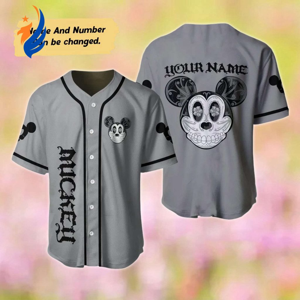 Custom Halloween Horror Baseball Jersey: Mickey Mouse Head Team Shirt Sport Jersey Horror Shirt Custom Halloween Horror Baseball Jersey: Mickey Mouse Head Team Shirt Sport Jersey Horror Shirt