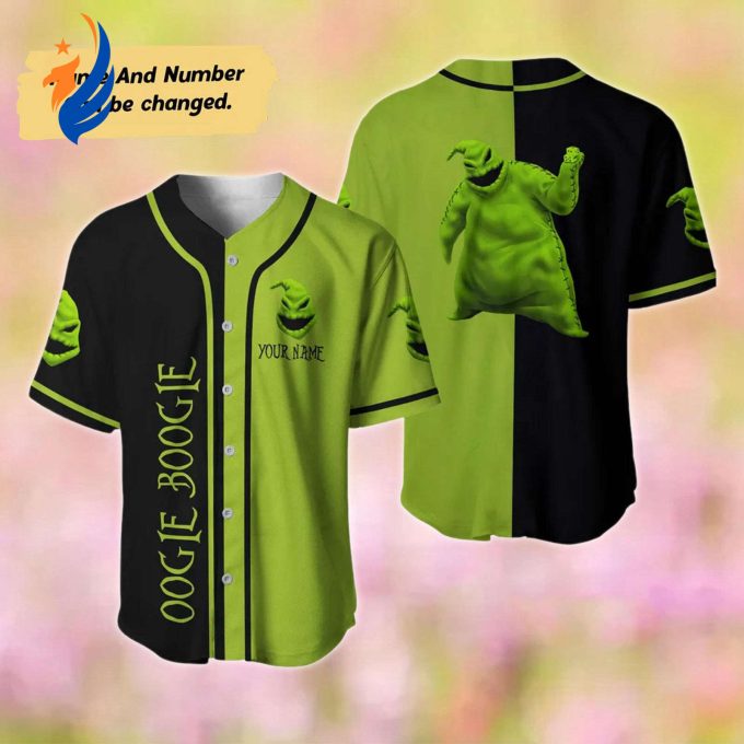 Spooktacular Personalized Halloween Oogie Boogie Baseball Jersey & Shirt: Nightmare Before Christmas Horror Shirt