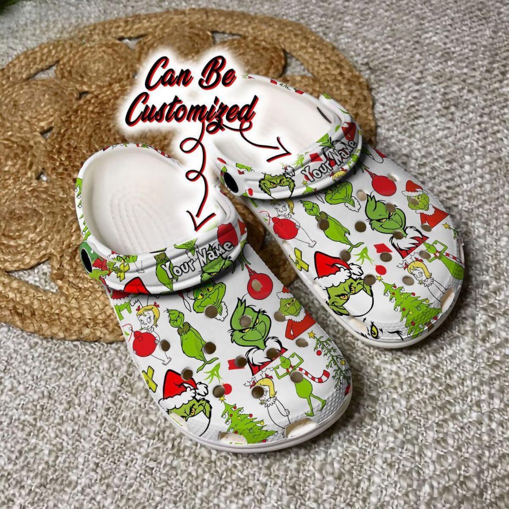 Personalized Lightweight Grinch Christmas Clogs, Funny And Safe Clogs For Kids And Adults Personalized Lightweight Grinch Christmas Clogs, Funny And Safe Clogs For Kids And Adults