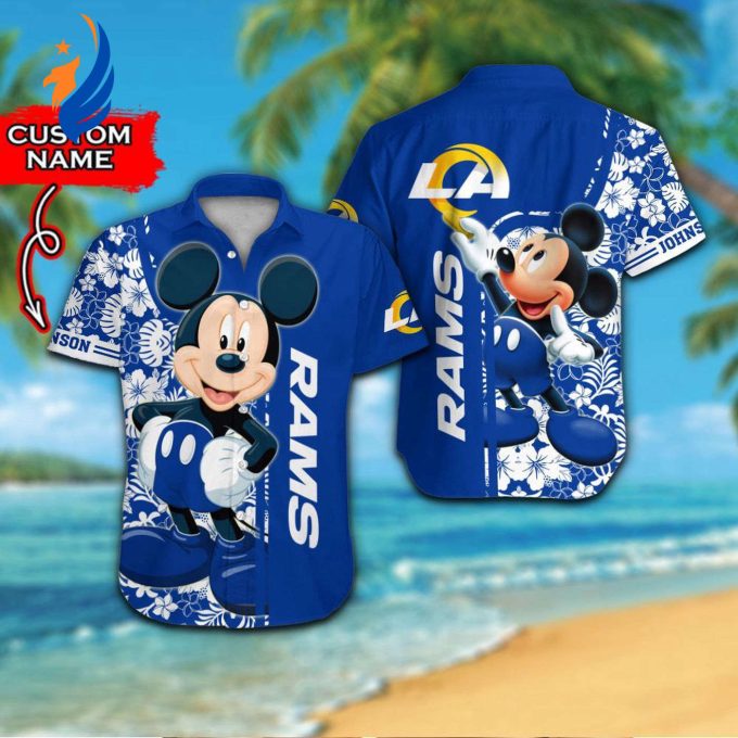 Shop the Trendy Los Angeles Rams & Mickey Mouse Hawaiian Shirt #2 – Personalized for You!