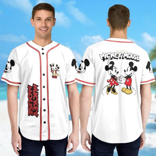 Customizable Mickey and Minnie Mouse Baseball Jersey – Perfect for Magic Kingdom Family Trip! Customizable Mickey and Minnie Mouse Baseball Jersey – Perfect for Magic Kingdom Family Trip!