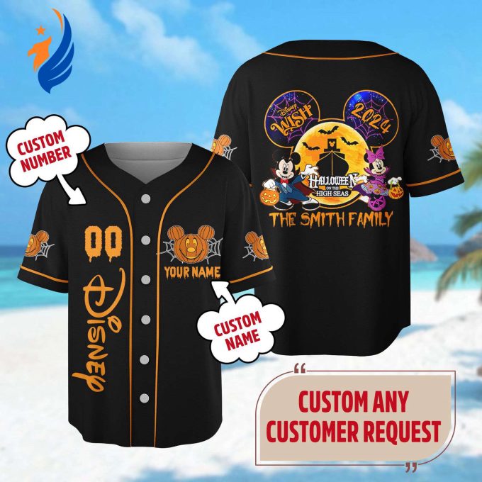 Spooktacular Mickey Cruise Halloween Baseball Jersey – Personalized Mickey Minnie Mouse Team Shirt Halloween Family Matching Magic Kingdom Spooktacular Mickey Cruise Halloween Baseball Jersey – Personalized Mickey Minnie Mouse Team Shirt Halloween Family Matching Magic Kingdom