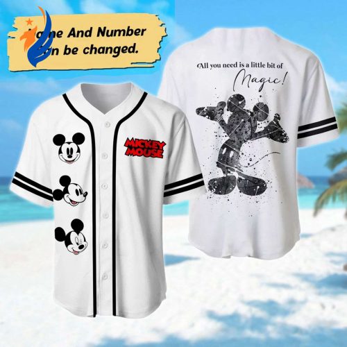 Custom Personalized Mickey Mouse Baseball Jersey – Cartoon Basketball Shirt Magic Kingdom Baseball Gift