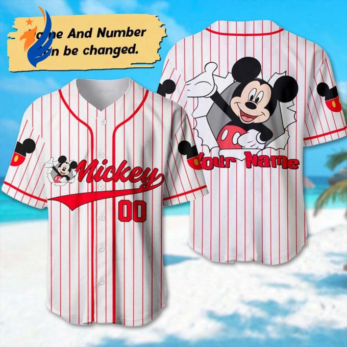 Custom Mickey Mouse Baseball Jersey – Cartoon Character Family Trip Shirt Magic Kingdom Gift Custom Mickey Mouse Baseball Jersey – Cartoon Character Family Trip Shirt Magic Kingdom Gift