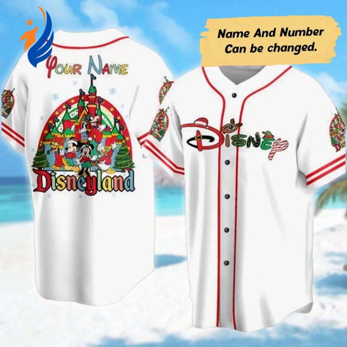 Get Festive with Personalized Mickey Mouse Christmas Baseball Jersey – Perfect for Xmas Party Mickey & Friends Team Shirt Get Festive with Personalized Mickey Mouse Christmas Baseball Jersey – Perfect for Xmas Party Mickey & Friends Team Shirt