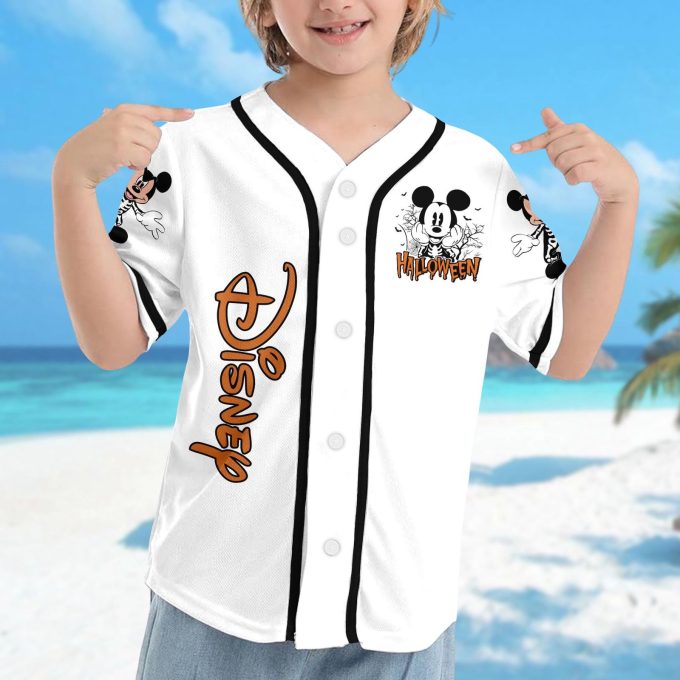 Spooky Personalized Mickey Mouse Halloween Baseball Jersey – Perfect Magic Kingdom Shirt & Gift for Halloween Baseball Team