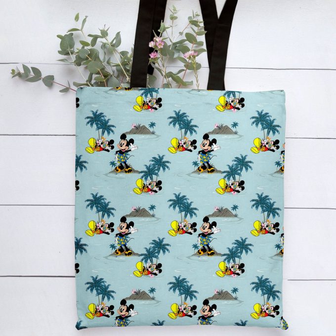 Personalized Mickey Mouse Hawaii Beach Bag – Fun Tote for Summer Vacation – Perfect Gift for Mom & Daughter