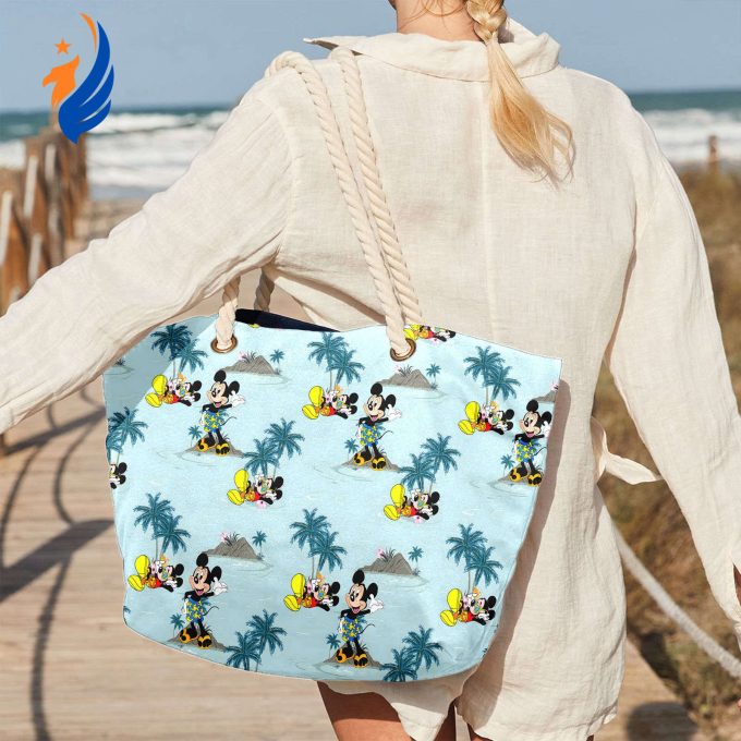 Personalized Mickey Mouse Hawaii Beach Bag – Fun Tote for Summer Vacation – Perfect Gift for Mom & Daughter