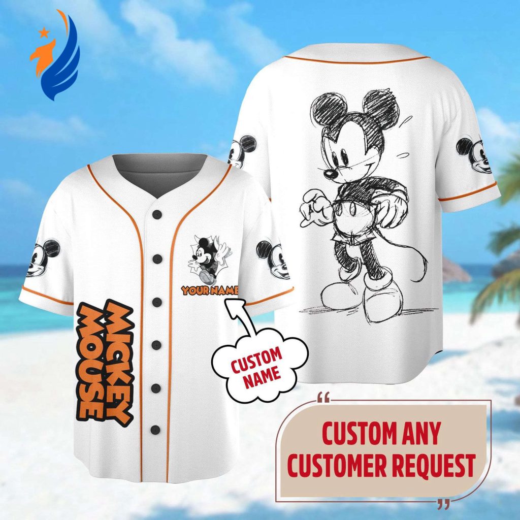 Custom Mickey Mouse Shirt: Personalized Baseball & Basketball Jerseys for Magic Kingdom Family Trip Custom Mickey Mouse Shirt: Personalized Baseball & Basketball Jerseys for Magic Kingdom Family Trip
