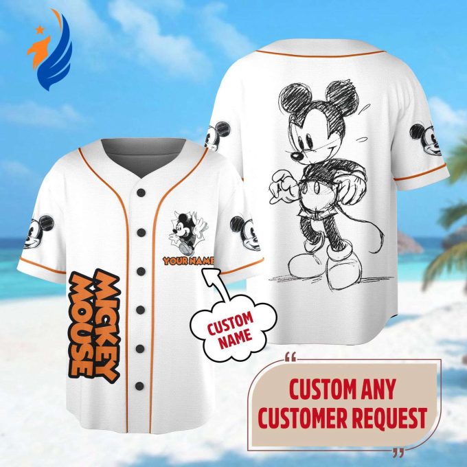 Personalized Mickey Mouse Shirt – Baseball & Basketball Jerseys for Funny Magic Kingdom Family Trips