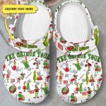Personalized My Grinches Tour Christmas White Clogs Personalized My Grinches Tour Christmas White Clogs