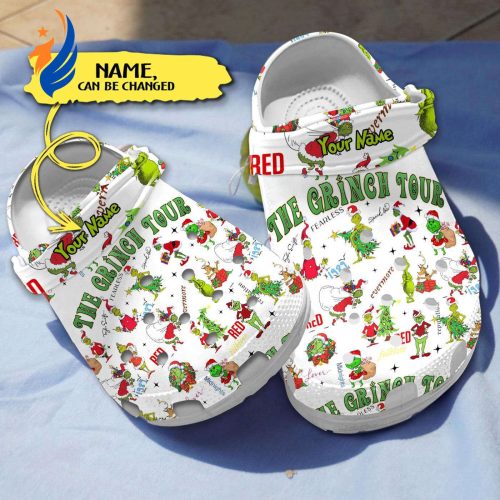 Personalized My Grinches Tour Christmas White Clogs