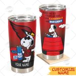 Personalized NFL Arizona Cardinals Tumbler Snoopy BUD LIGHT Beer Lover Stainless Steel Tumbler 20oz 30oz Personalized NFL Arizona Cardinals Tumbler Snoopy BUD LIGHT Beer Lover Stainless Steel Tumbler 20oz 30oz