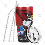 Personalized NFL Arizona Cardinals Tumbler Snoopy BUD LIGHT Beer Lover Stainless Steel Tumbler 20oz 30oz Personalized NFL Arizona Cardinals Tumbler Snoopy BUD LIGHT Beer Lover Stainless Steel Tumbler 20oz 30oz