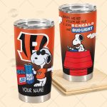 Personalized NFL Cincinnati Bengals Tumbler Snoopy BUD LIGHT Beer Lover Stainless Steel Tumbler 20oz 30oz Personalized NFL Cincinnati Bengals Tumbler Snoopy BUD LIGHT Beer Lover Stainless Steel Tumbler 20oz 30oz