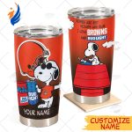 Personalized NFL Cleveland Browns Tumbler Snoopy BUD LIGHT Beer Lover Stainless Steel Tumbler 20oz 30oz Personalized NFL Cleveland Browns Tumbler Snoopy BUD LIGHT Beer Lover Stainless Steel Tumbler 20oz 30oz