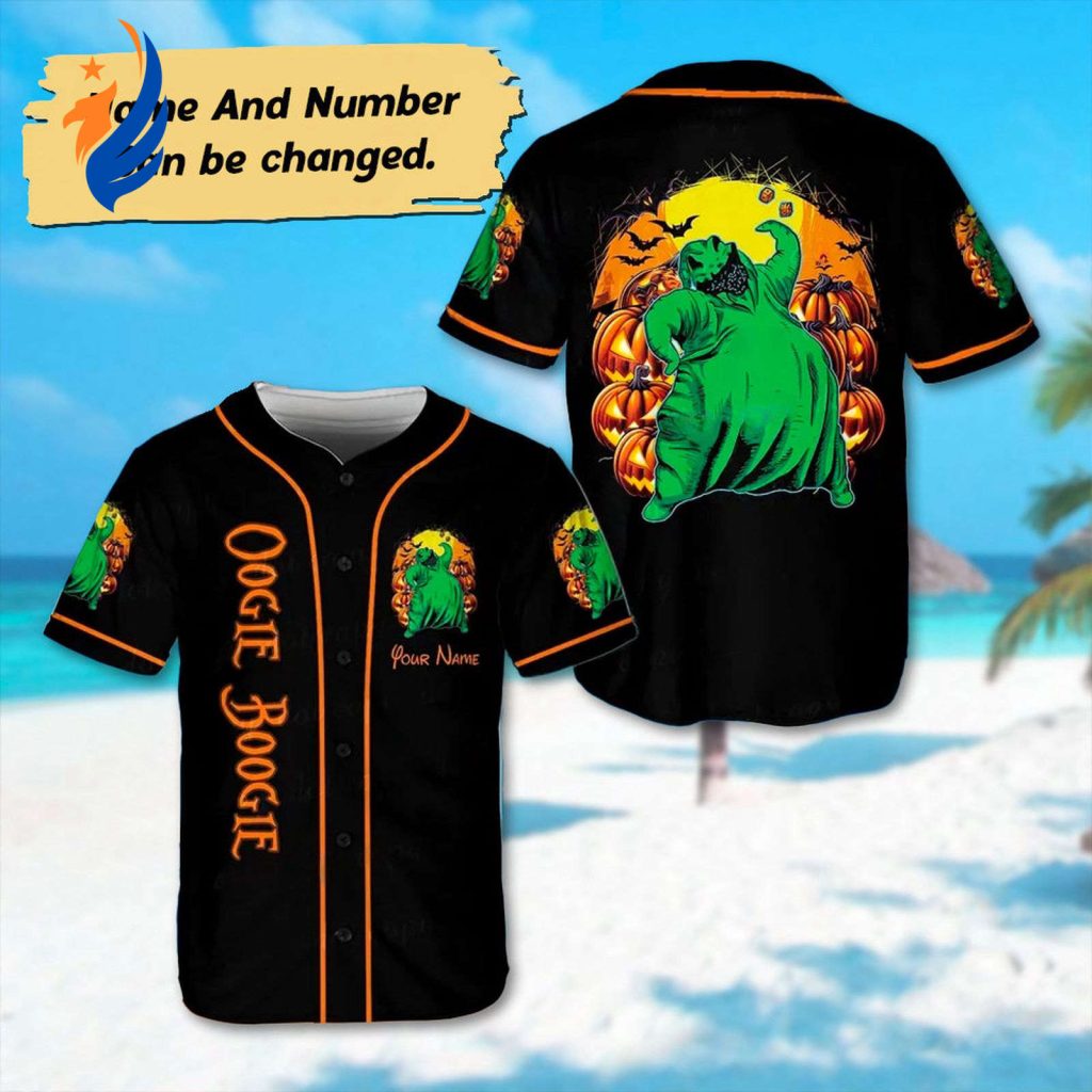 Spooky Personalized Oogie Boogie Halloween Baseball Jersey – Nightmare Before Christmas Team Shirt for Horror Movie Fans Spooky Personalized Oogie Boogie Halloween Baseball Jersey – Nightmare Before Christmas Team Shirt for Horror Movie Fans