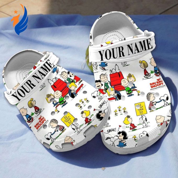 Personalized Peanut Snoopy Classic Cartoon Clogs For Kids And Adults