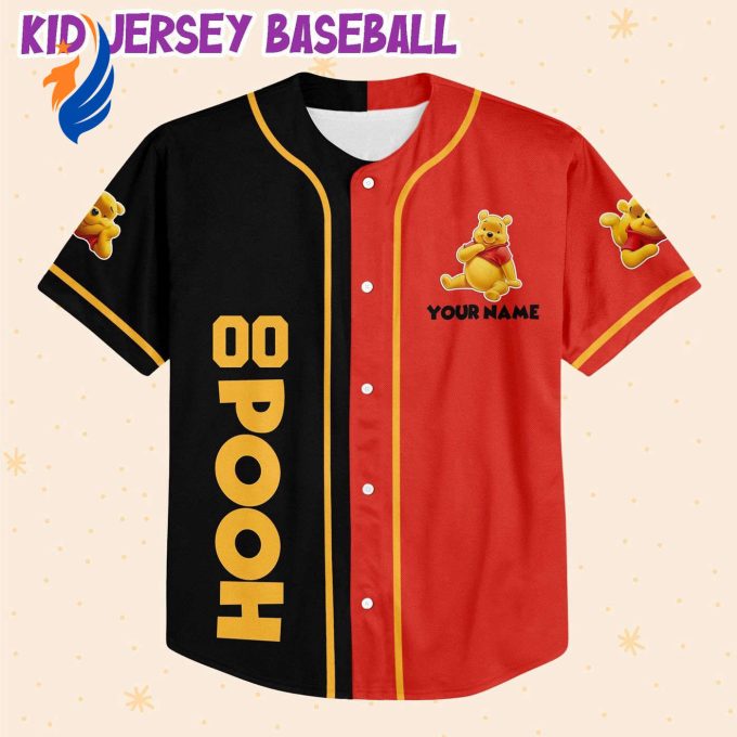 Customized Pooh Skateboarding Baseball Jersey: Unique Stylish & Personalized Gear
