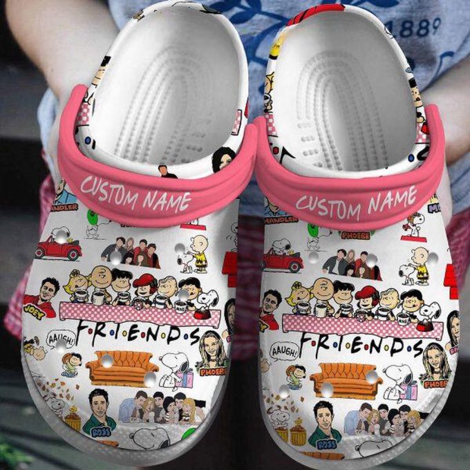 Personalized Snoopy FRIENDS Clogs,  Fun And Safe For Outdoor Activity