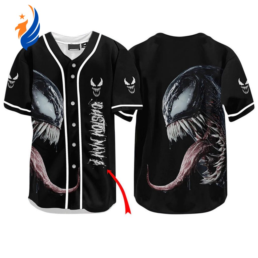 Custom Venom Horror Baseball Jersey – Unleash Your Dark Side! Custom Venom Horror Baseball Jersey – Unleash Your Dark Side!