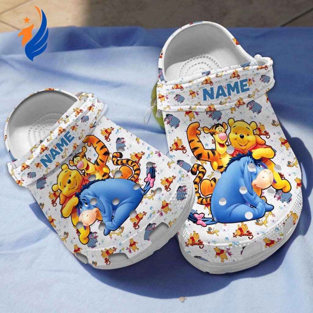Personalized Winnie The Pooh & Cute Friends Cartoon Clogs Personalized Winnie The Pooh & Cute Friends Cartoon Clogs