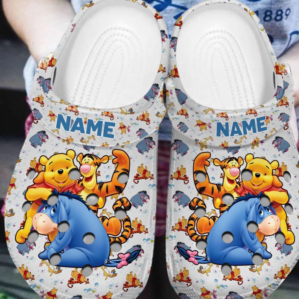 Personalized Winnie The Pooh & Cute Friends Cartoon Clogs Personalized Winnie The Pooh & Cute Friends Cartoon Clogs