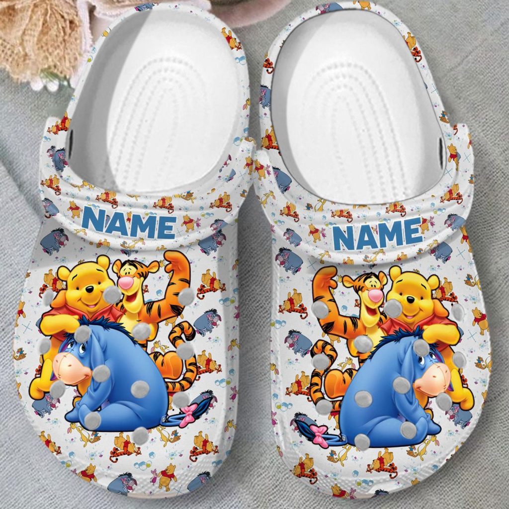 Personalized Winnie The Pooh & Cute Friends Cartoon Clogs Personalized Winnie The Pooh & Cute Friends Cartoon Clogs